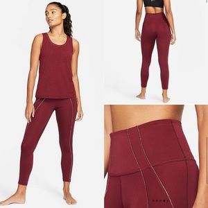 Nike Dri-fit High Waisted Metallic Trim Yoga Leggings